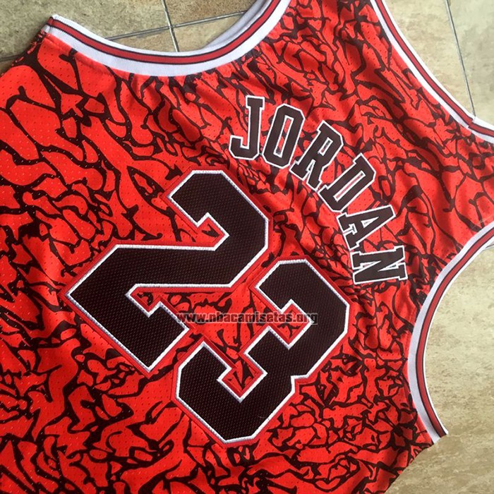 Camiseta Chicago Bulls Michael Jordan NO 23 Mitchell & Ness Rojo2